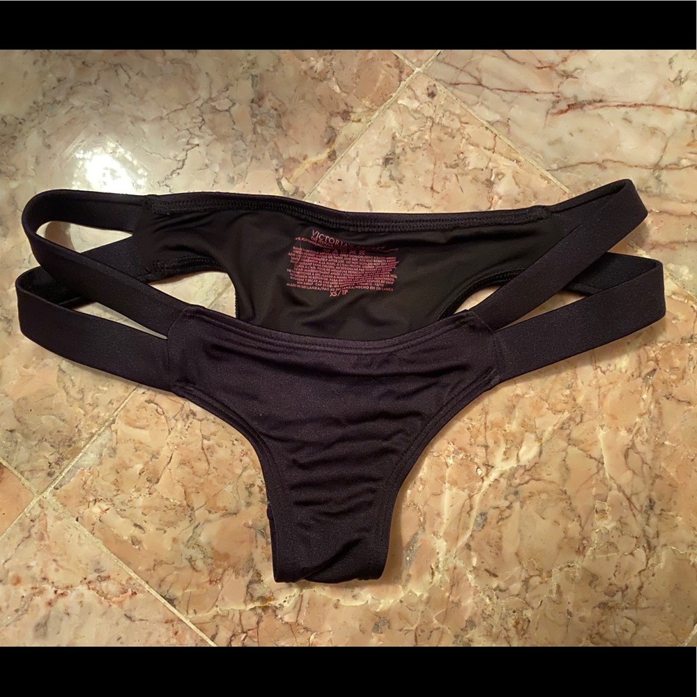 Victoria secret black scrunchy butt bikini bottom
